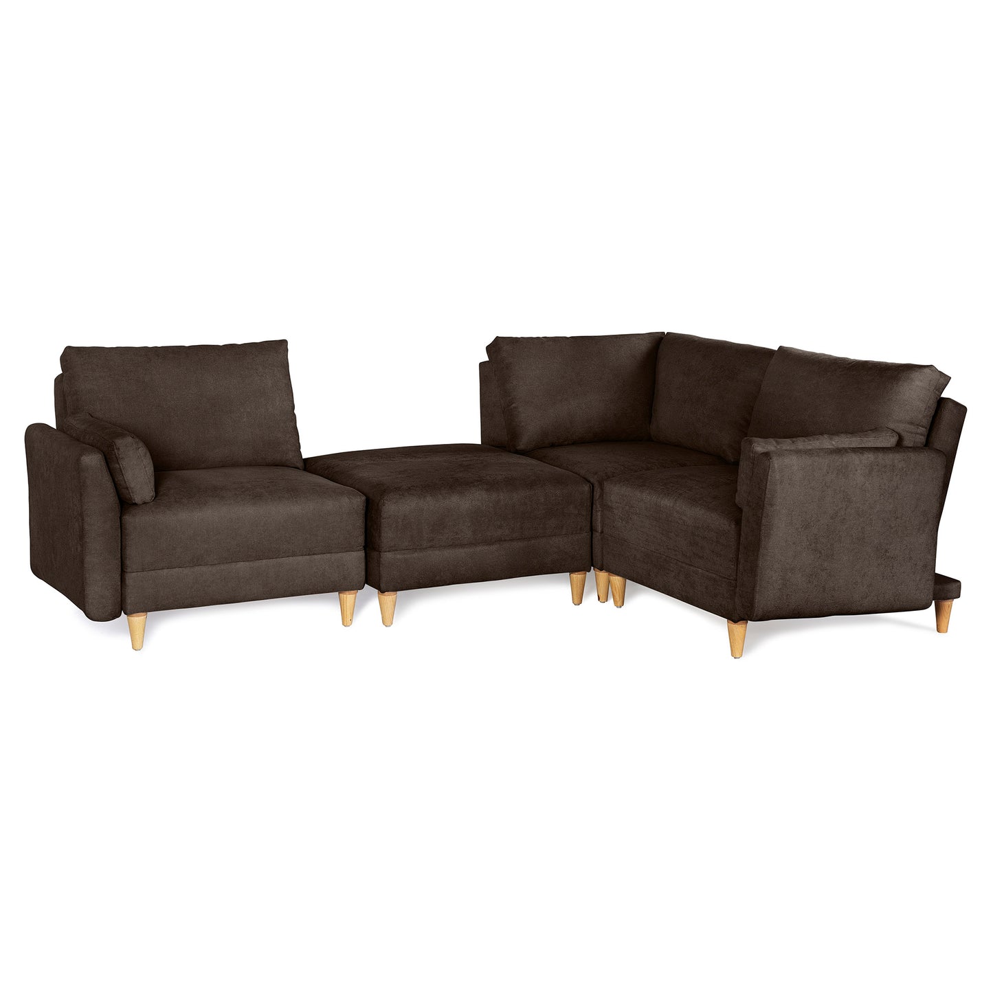 Sala modular Everyn 4 modulos Color Chocolate