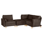 Sala De 4 Modulos Makora Everyn Memory Foam Chocolate Chenil Respaldo Reclinable De 3 Posiciones