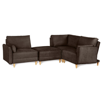 Sala modular Everyn 4 modulos Color Chocolate