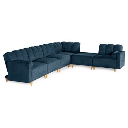 Sala Modular Kieran de 6 modulos Color Azul
