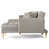Sala Modular Doble Chaise Marietta Color Gris Claro