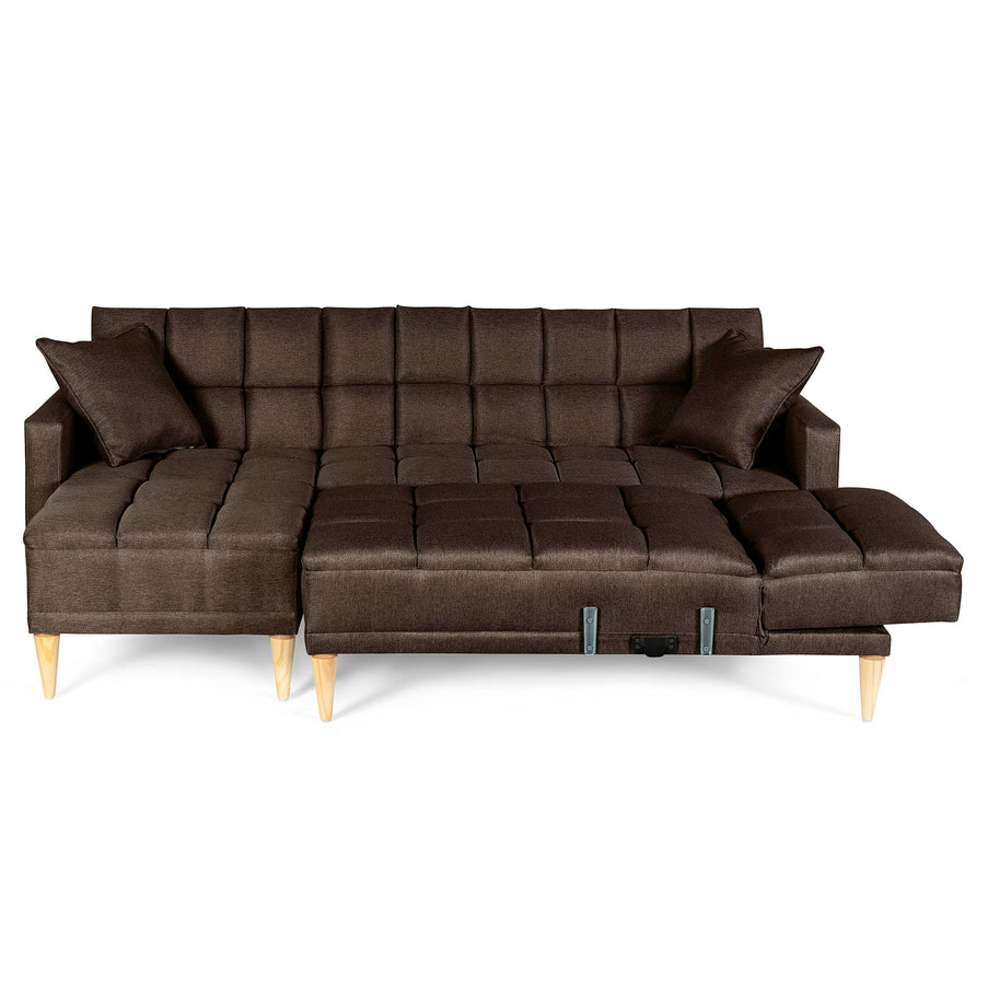 Sala Modular Doble Chaise Travis Color Chocolate