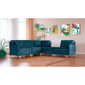 Sala Modular Godric de 5 modulos Color Azul