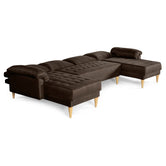 Sala Modular Doble Chaise Salazar Color Chocolate