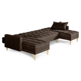 Sala Modular Doble Chaise Travis Color Chocolate