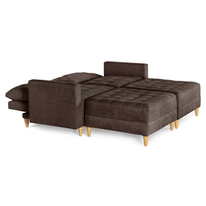 Sala Modular Godric de 4 modulos Color Chocolate