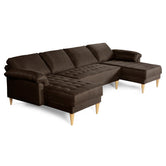 Sala Modular Doble Chaise Salazar Color Chocolate