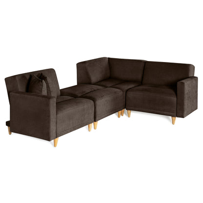 Sala modular Avalon de 4 modulos Color Chocolate