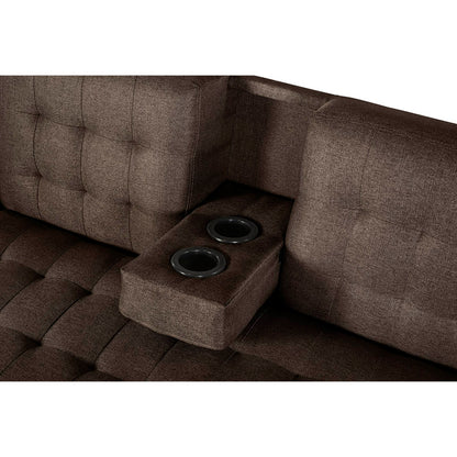 Sala Modular Doble Chaise Barker Color Chocolate