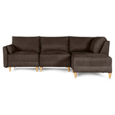 Sala De 4 Modulos Makora Everyn Memory Foam Chocolate Chenil Respaldo Reclinable De 3 Posiciones