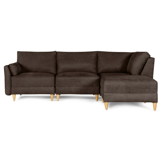 Sala modular Everyn 4 modulos Color Chocolate