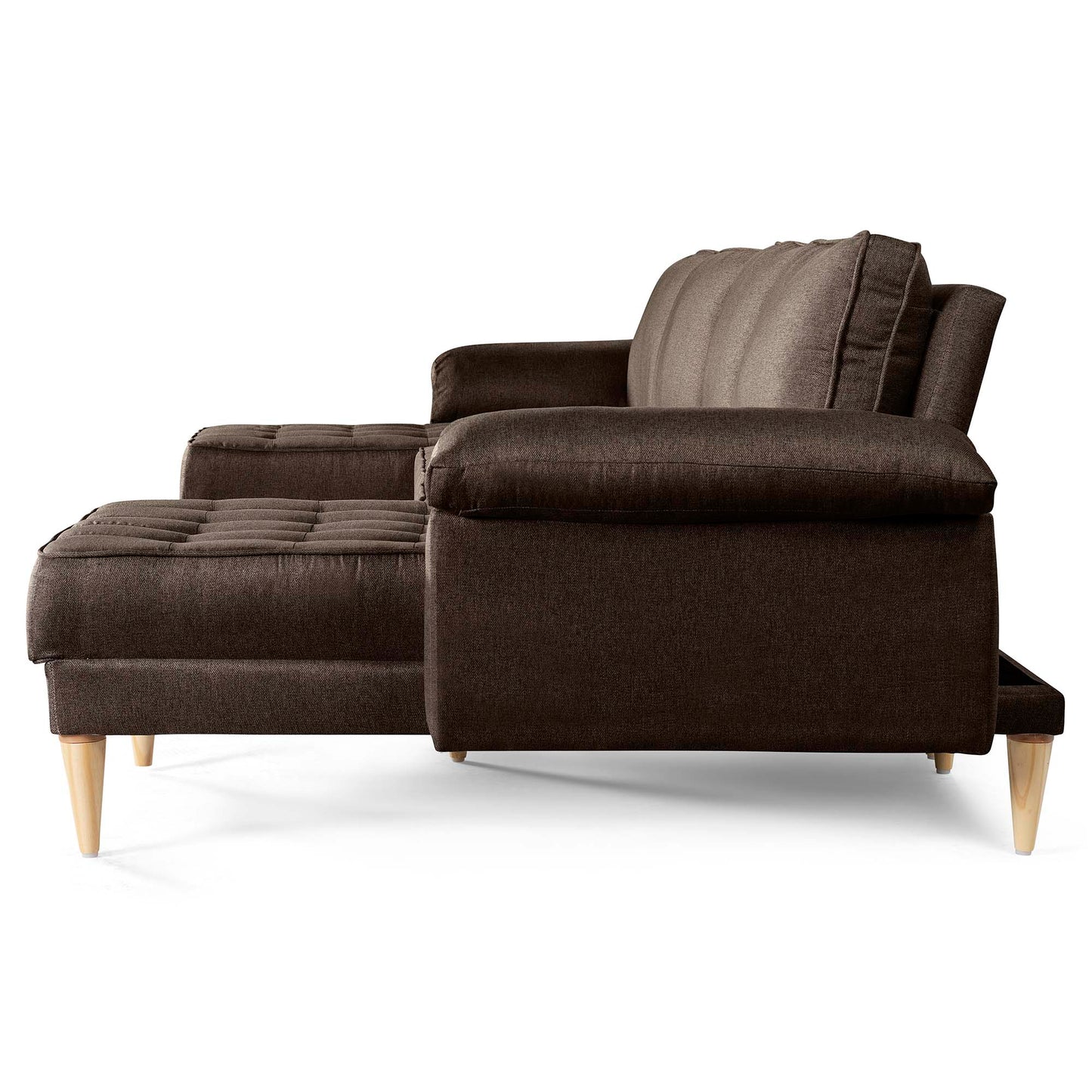 Sala Modular Doble Chaise Salazar Color Chocolate