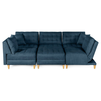 Sala Modular Godric de 6 modulos Color Azul