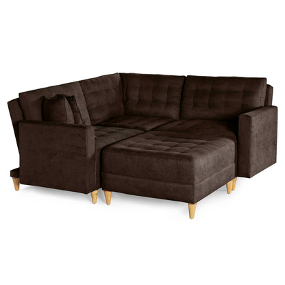 Sala Modular Godric de 4 modulos Color Chocolate