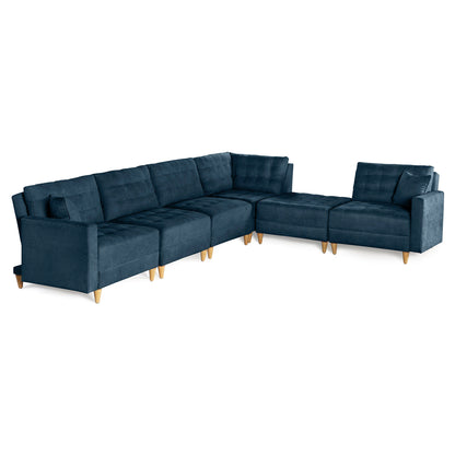 Sala Modular Godric de 6 modulos Color Azul