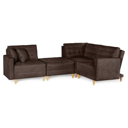 Sala Modular Godric de 4 modulos Color Chocolate