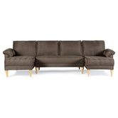 Sala Modular Doble Chaise Salazar Color Chocolate
