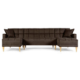 Sala Modular Doble Chaise Travis Color Chocolate