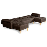 Sala Modular Doble Chaise Barker Color Chocolate
