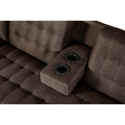 Sala Modular Doble Chaise Boyd Color Chocolate
