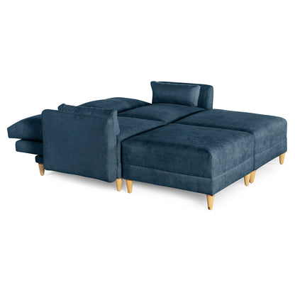 Sala modular Everyn 4 modulos Color Azul