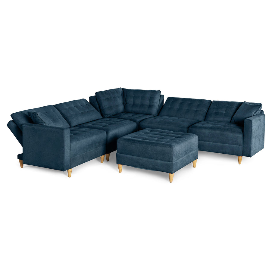 Sala Modular Godric de 6 modulos Color Azul