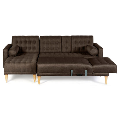 Sala Modular Doble Chaise Brandon Chocolate
