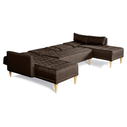 Sala Modular Doble Chaise Boyd Color Chocolate