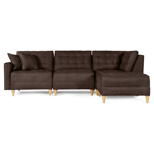 Sala Modular Godric de 4 modulos Color Chocolate