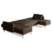 Sala Modular Doble Chaise Marietta Color Chocolate