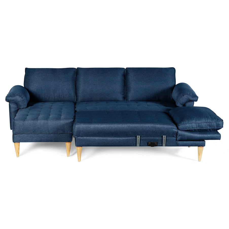 Sala Modular Doble Chaise Salazar Color Azul
