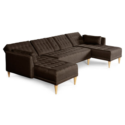 Sala Modular Doble Chaise Boyd Color Chocolate