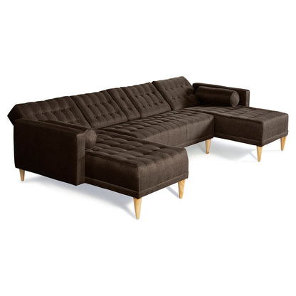 Sala Modular Doble Chaise Brandon Chocolate