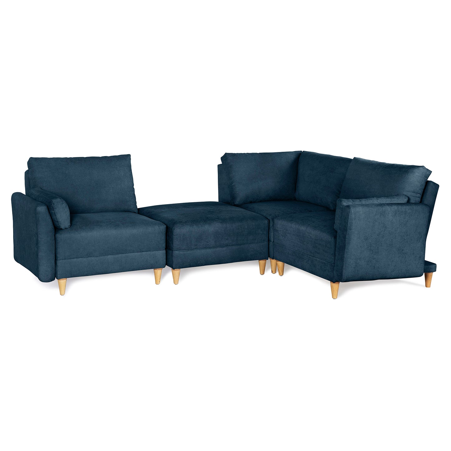 Sala modular Everyn 4 modulos Color Azul