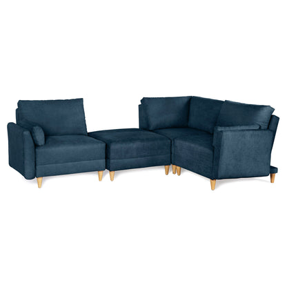 Sala modular Everyn 4 modulos Color Azul