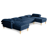 Sala Modular Doble Chaise Salazar Color Azul