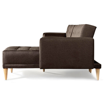 Sala Modular Doble Chaise Brandon Chocolate