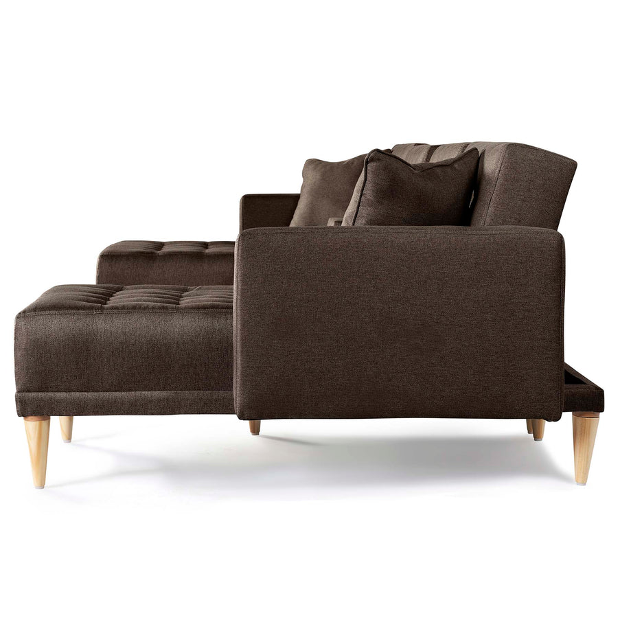 Sala Modular Doble Chaise Marietta Color Chocolate