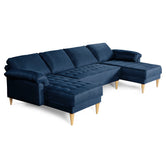 Sala Modular Doble Chaise Salazar Color Azul