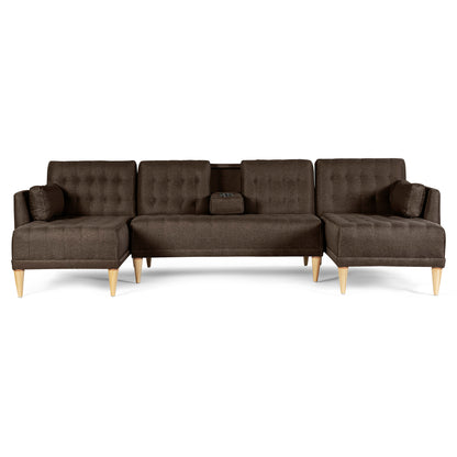 Sala Modular Doble Chaise Boyd Color Chocolate