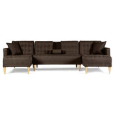 Sala Modular Doble Chaise Marietta Color Chocolate