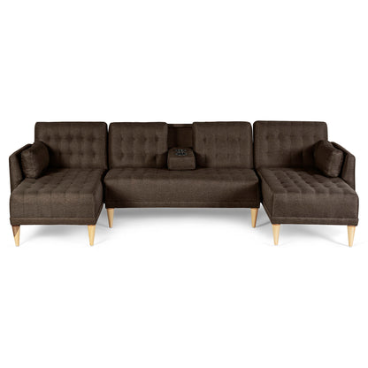 Sala Modular Doble Chaise Boyd Color Chocolate