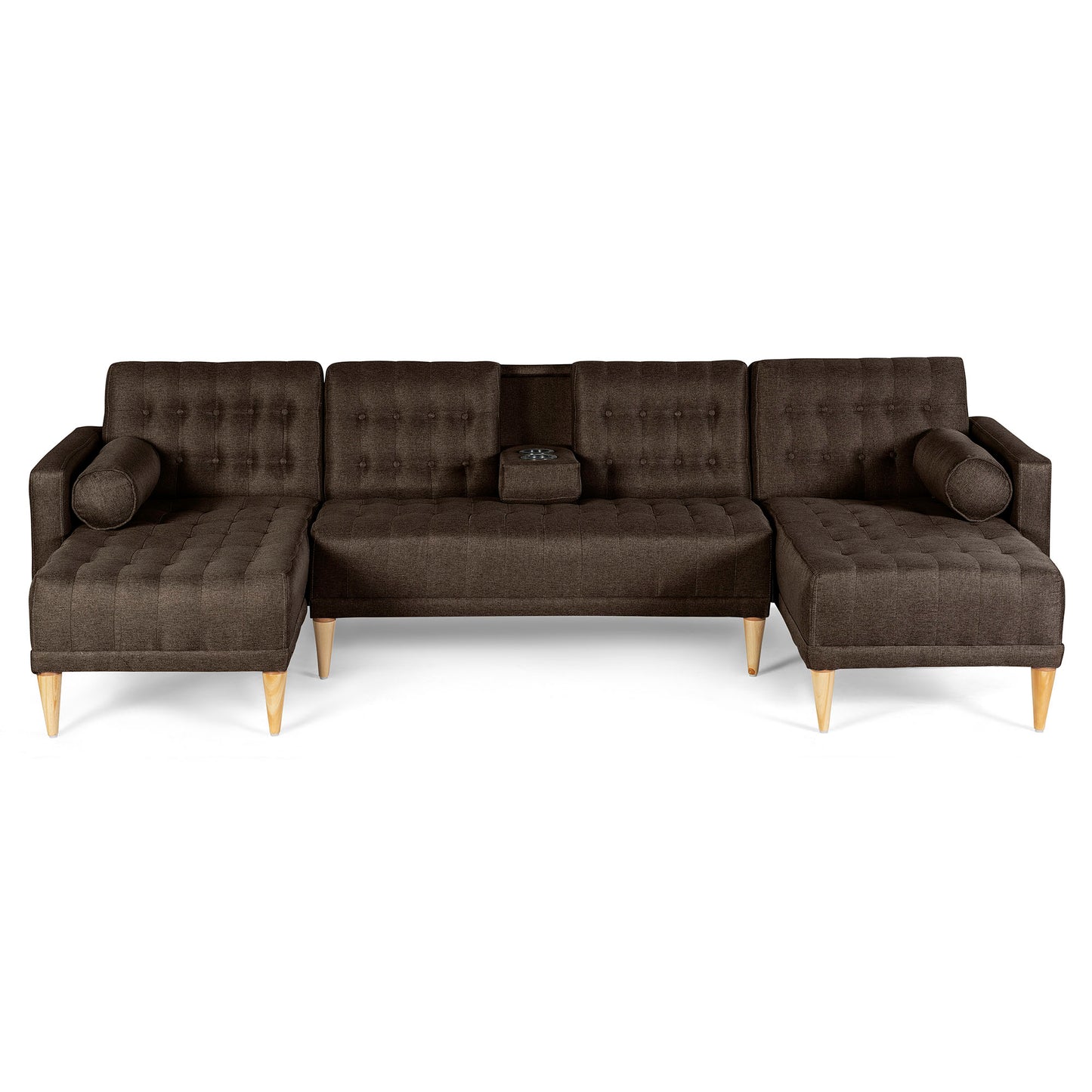 Sala Modular Doble Chaise Brandon Chocolate