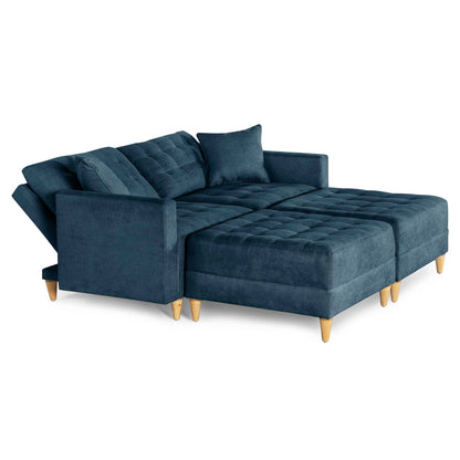 Sala Modular Godric de 4 modulos Color Azul