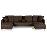 Sala Modular Doble Chaise Marietta Color Chocolate
