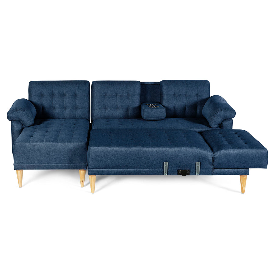 Sala Modular Doble Chaise Barker Color Azul