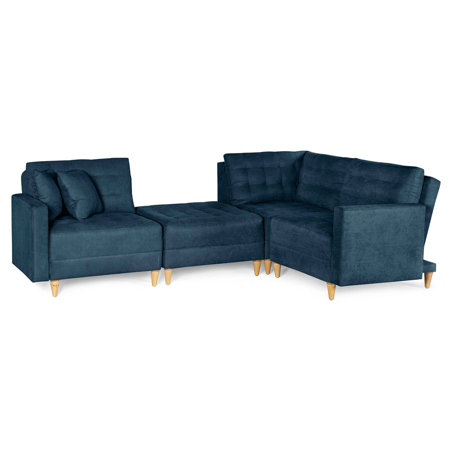 Sala Modular Godric de 4 modulos Color Azul