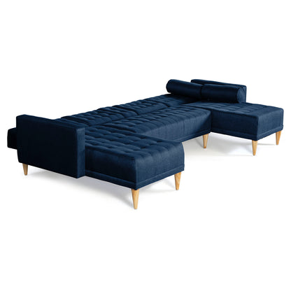Sala Modular Doble Chaise Brandon Azul
