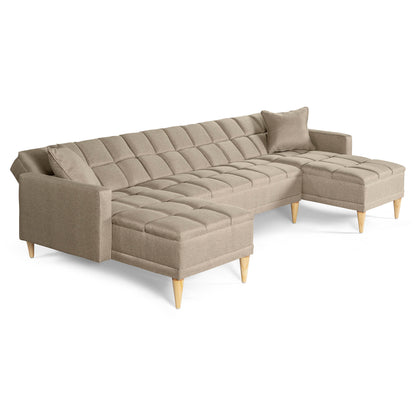 Sala Modular Doble Chaise Travis Color Arena