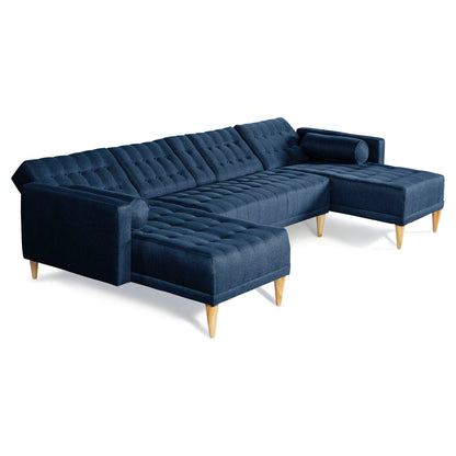 Sala Modular Doble Chaise Brandon Azul